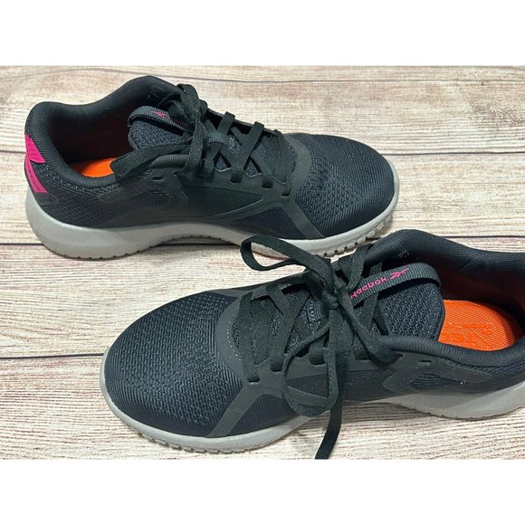 Reebok Womens Flexagon 3.0 Memory Tech Sneakers Gray Hot Pink Size 6 - Picture 2 of 8